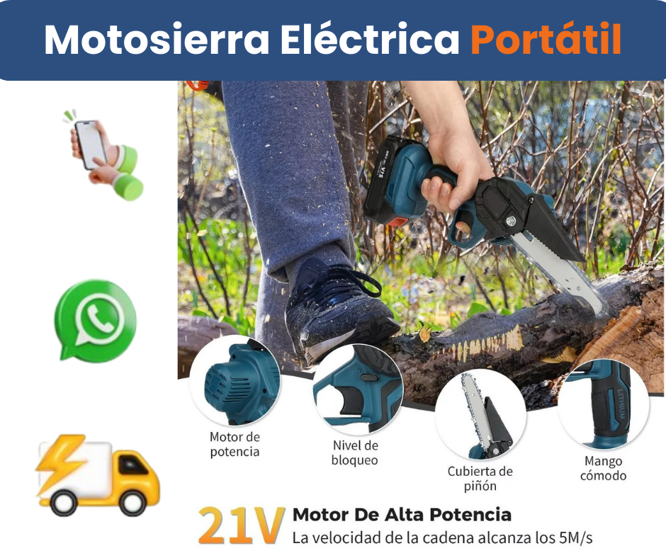 Motosierra Eléctrica Portátil