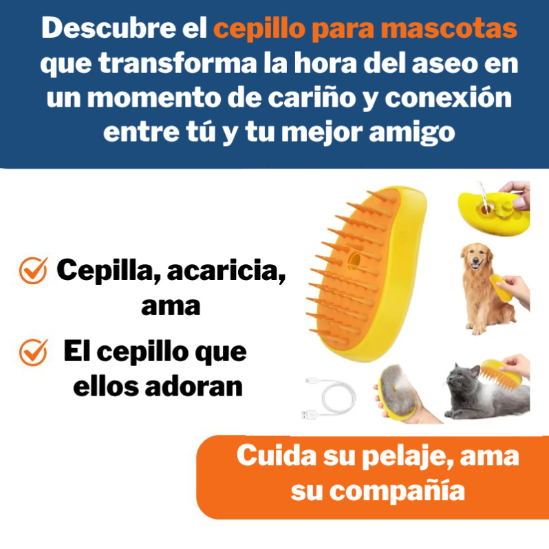 Cepillo para Mascotas 3 en 1