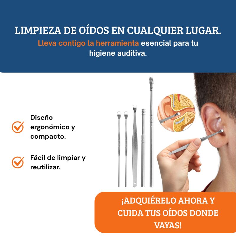 Kit Limpiador de Oídos Portátil