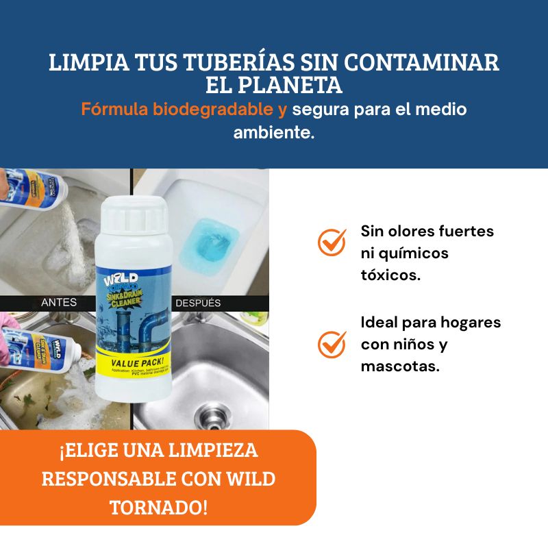 Destapa cañerías Wild Tornado
