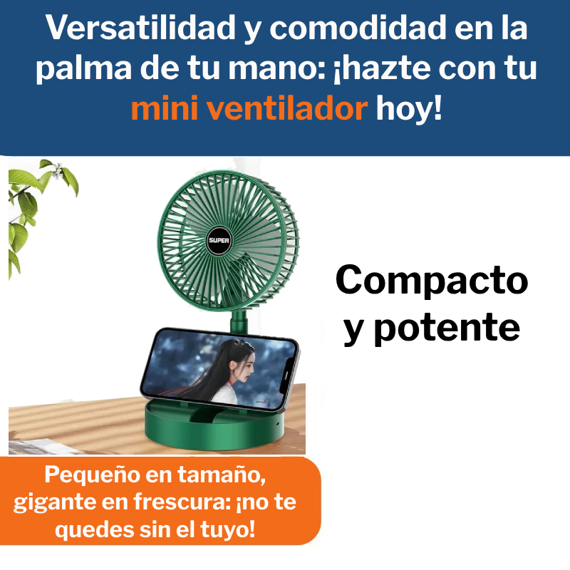 Mini Ventilador Plegable Portátil