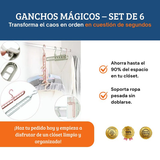 GANCHOS MÁGICOS – SET DE 6