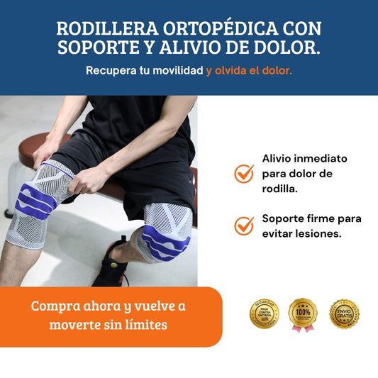 Rodillera ortopédica con soporte