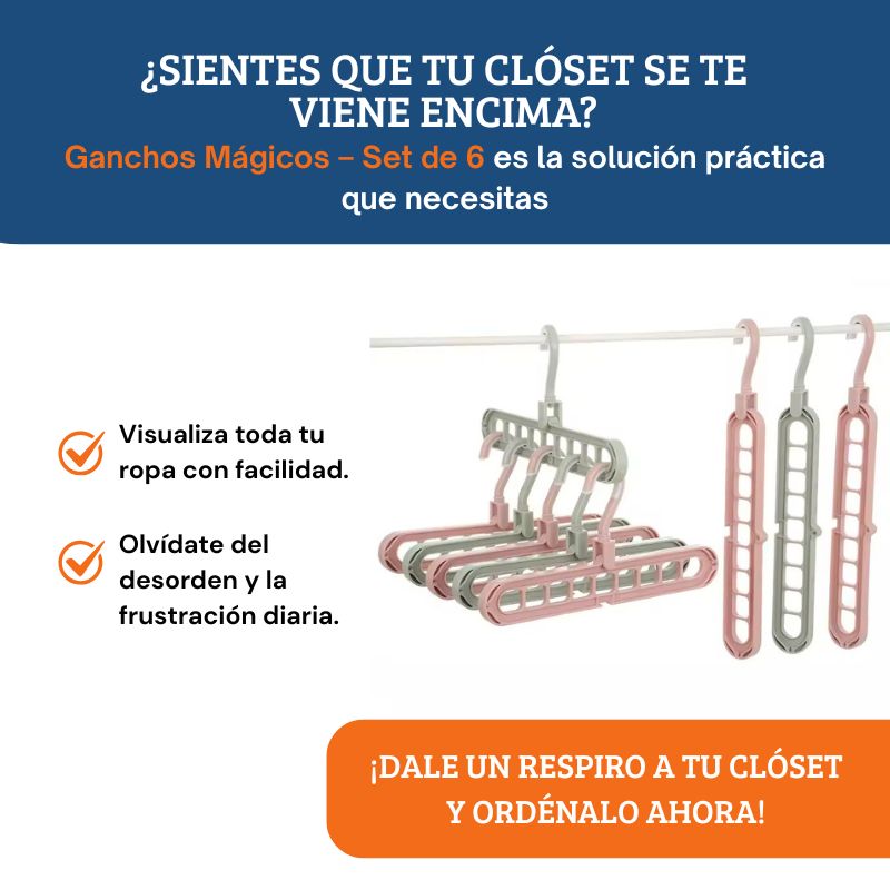 GANCHOS MÁGICOS – SET DE 6