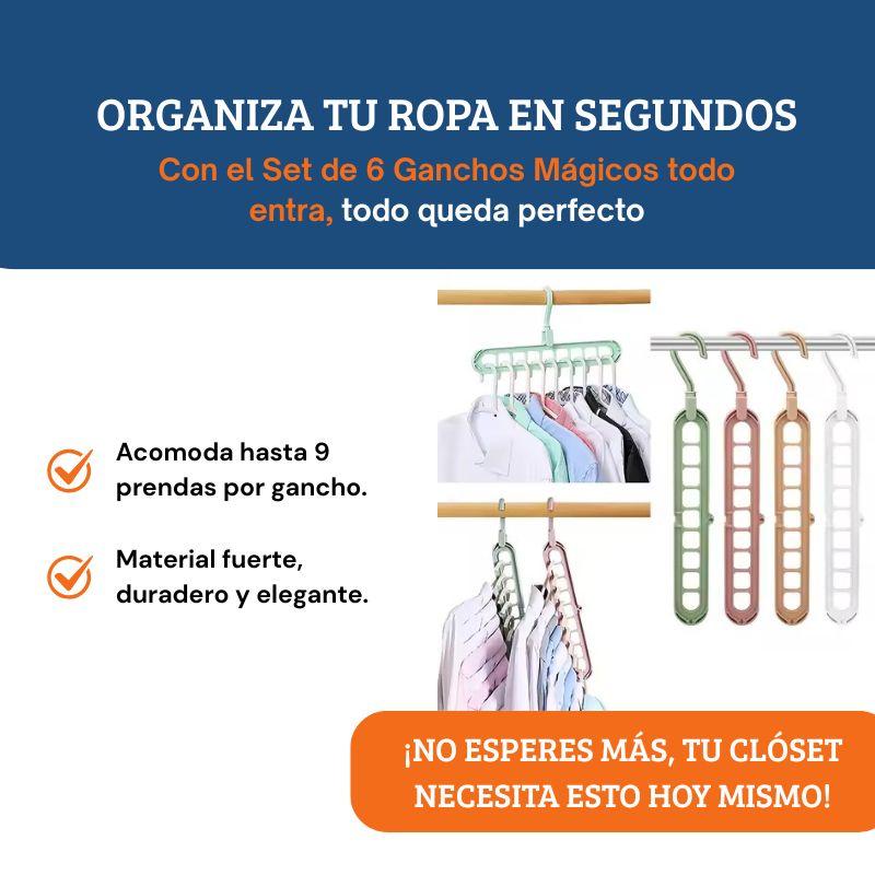 GANCHOS MÁGICOS – SET DE 6