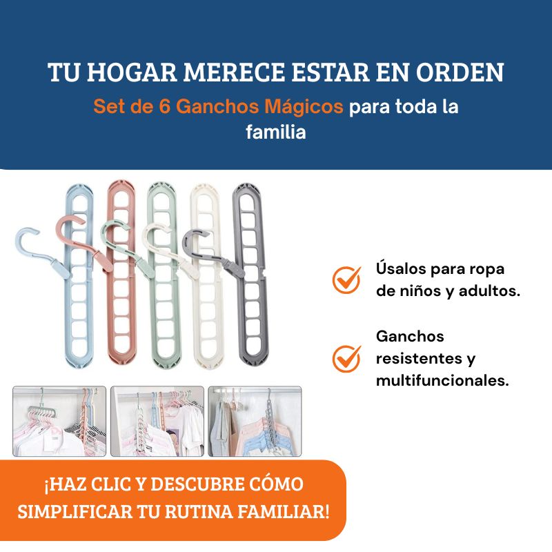 GANCHOS MÁGICOS – SET DE 6