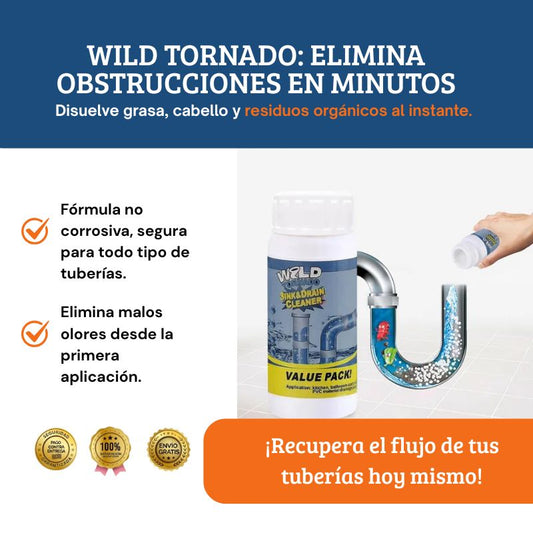Destapa cañerías Wild Tornado