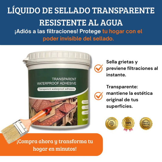 Líquido de Sellado Transparente Resistente al Agua