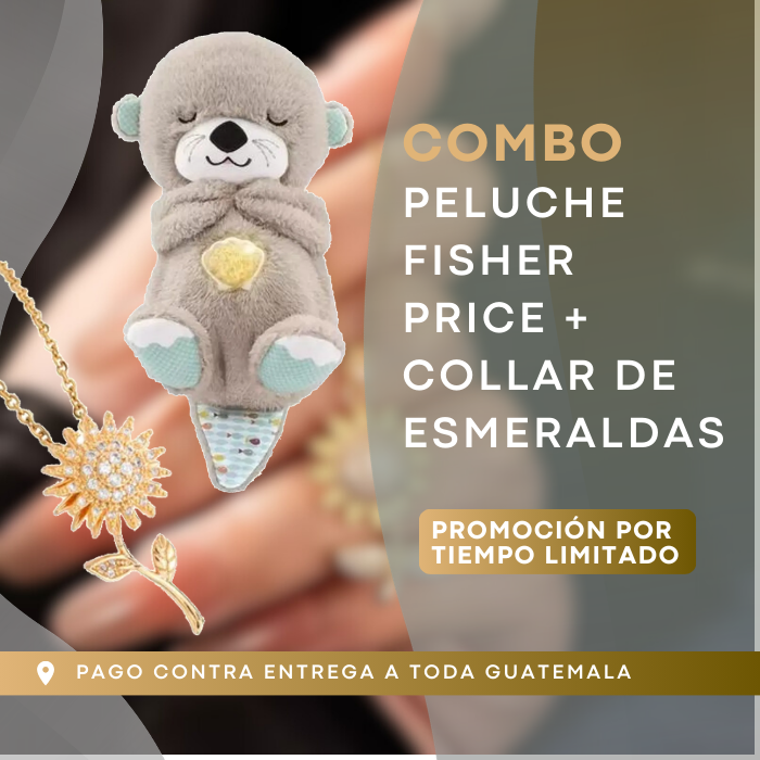 COMBO: Peluche Fisher Price y Collar de Esmeraldas