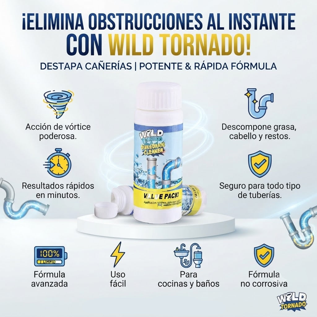 Destapa cañerías Wild Tornado