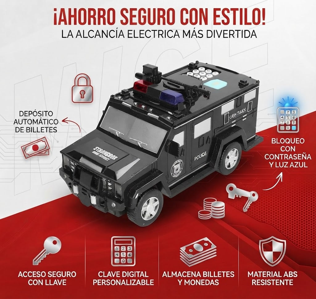 Carro Alcancía Eléctrica | Para Niños y Niñas
