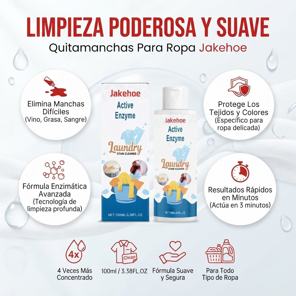 Quitamanchas Para Ropa Jakehoe Limpia Suavemente La Ropa