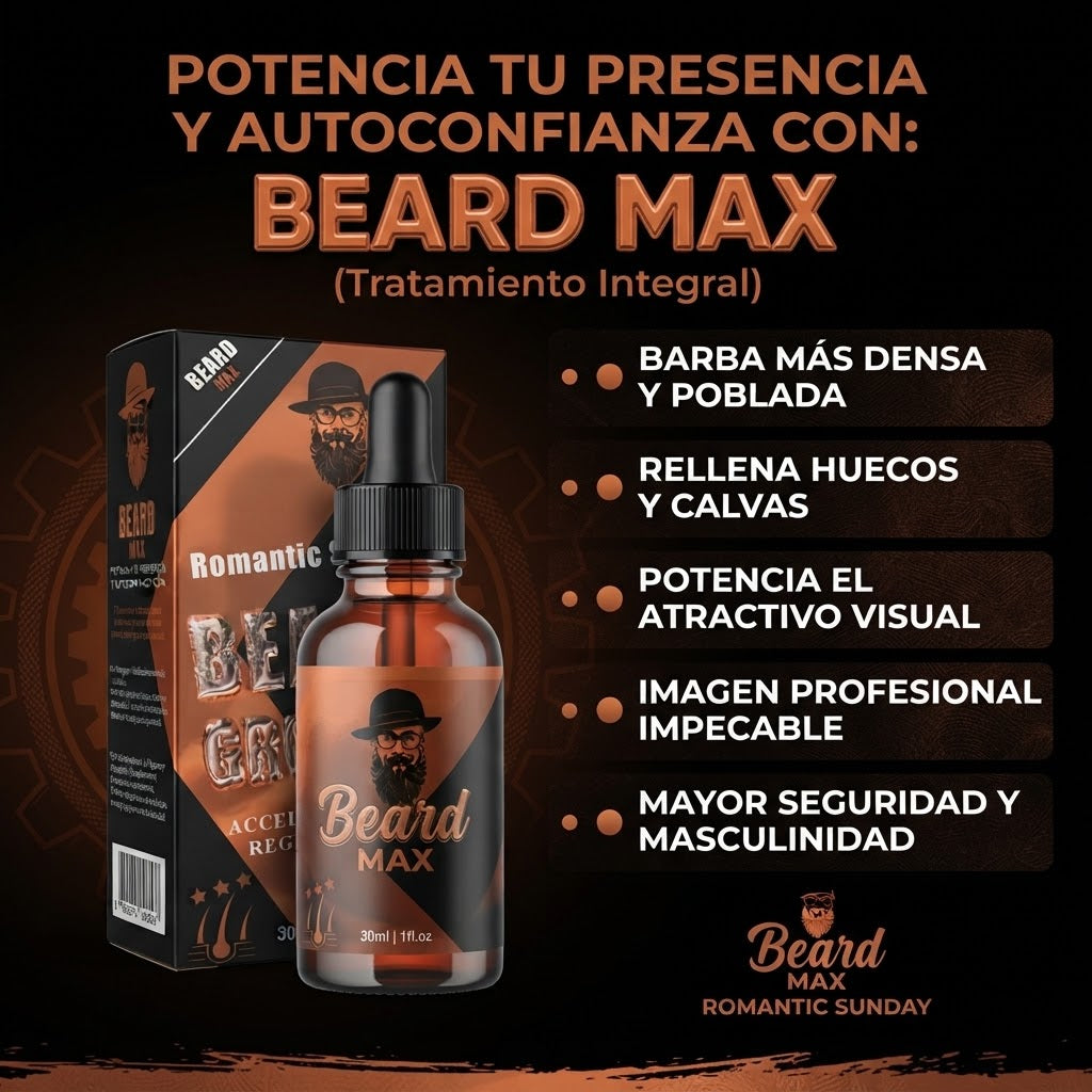 Beard MAX | Activa el crecimiento de barba, cabello y cejas