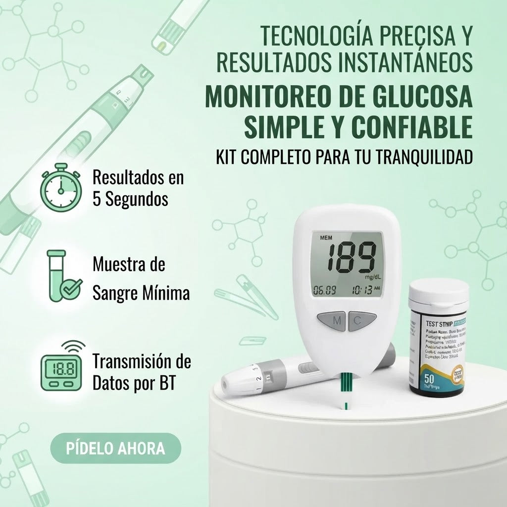 Glucómetro Sinocare Incluye 50 Cintas Y 50 Lancetas