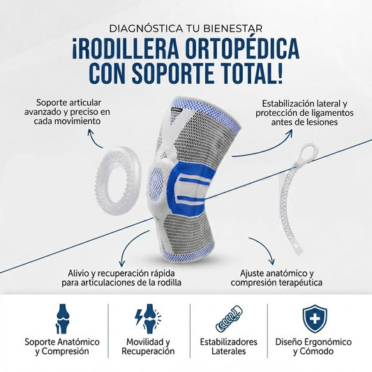 Rodillera ortopédica con soporte