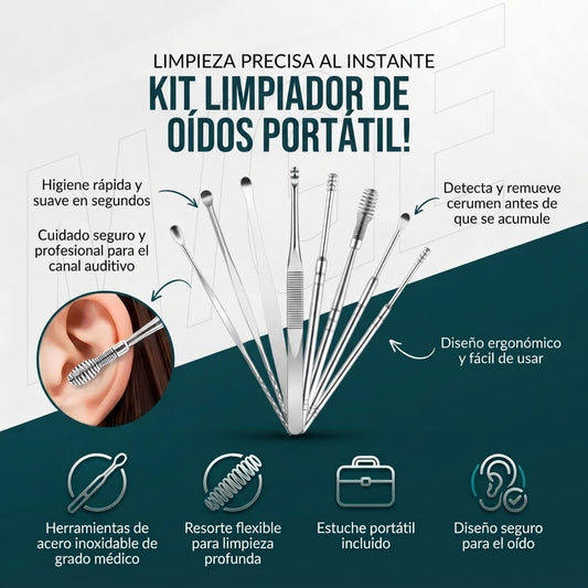 Kit Limpiador de Oídos Portátil