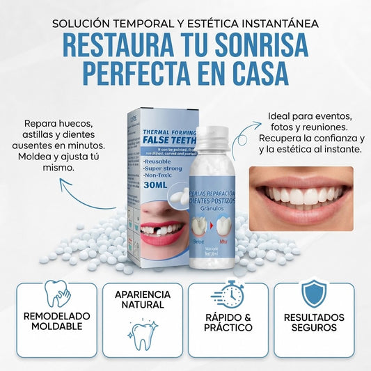 Perlas Reparación Dientes Postizos Dientes Gránulos 30ml