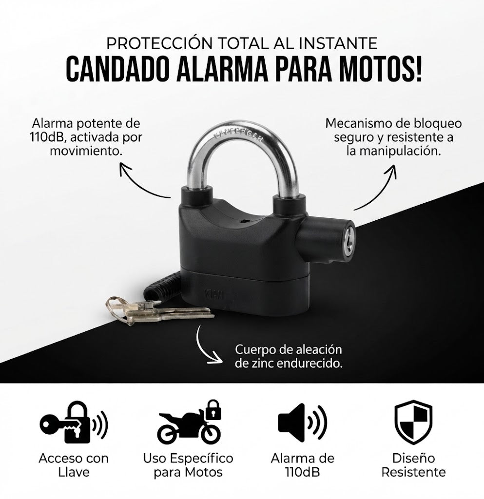 Candado Alarma para Motos