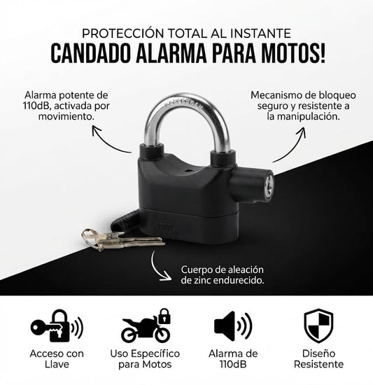 Candado Alarma para Motos