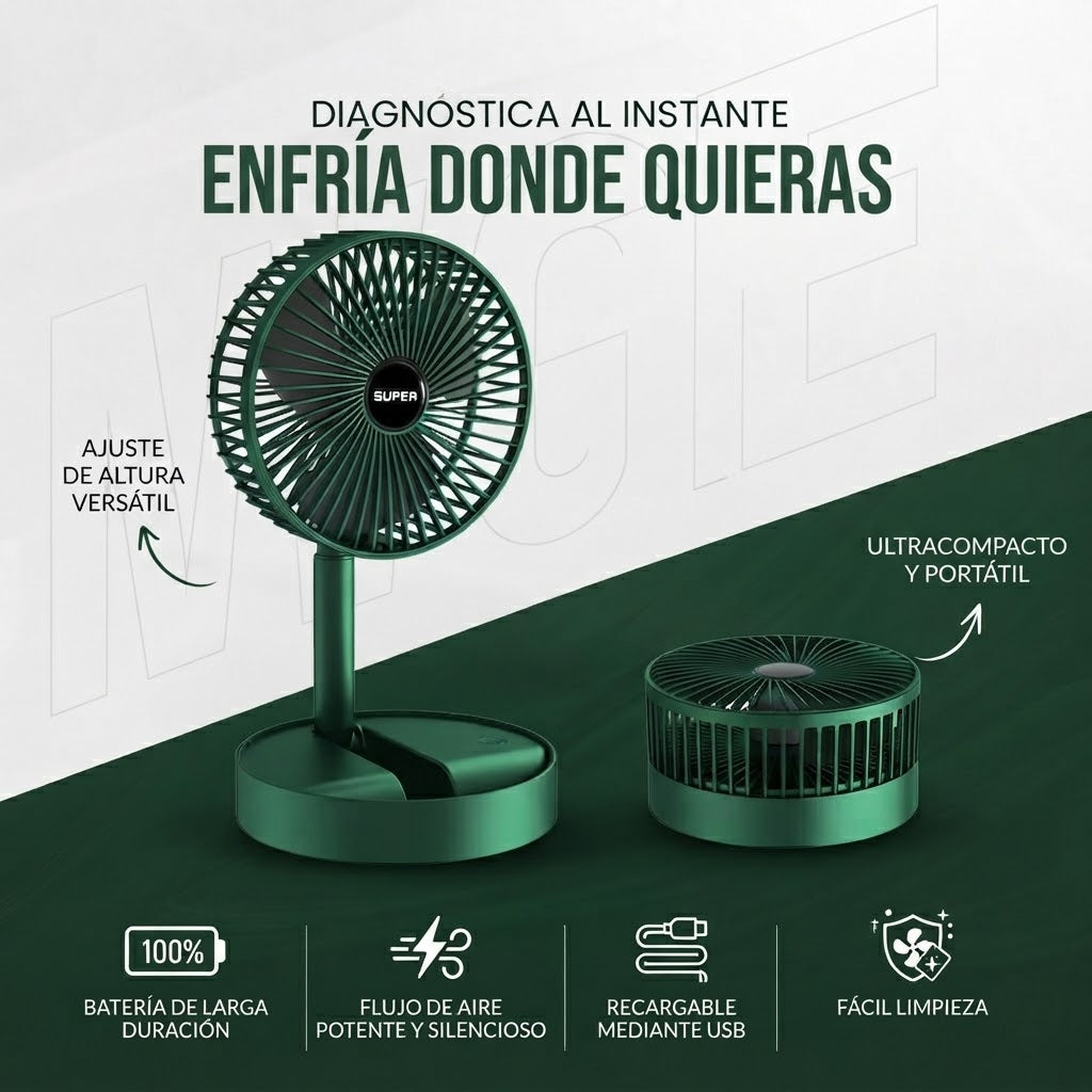 Mini Ventilador Plegable Portátil