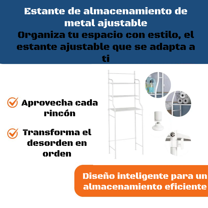 Estante de almacenamiento de metal ajustable