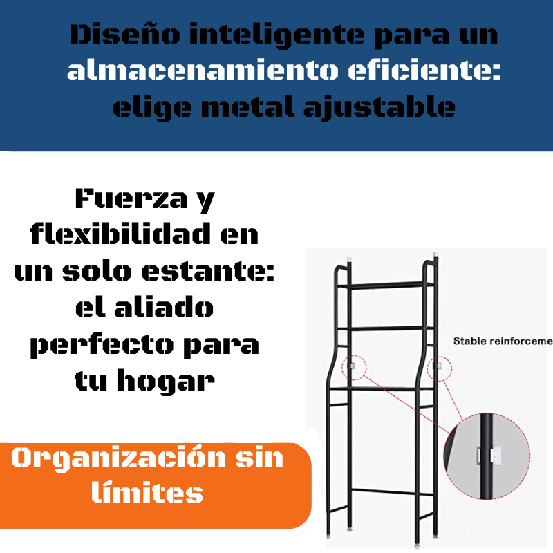 Estante de almacenamiento de metal ajustable