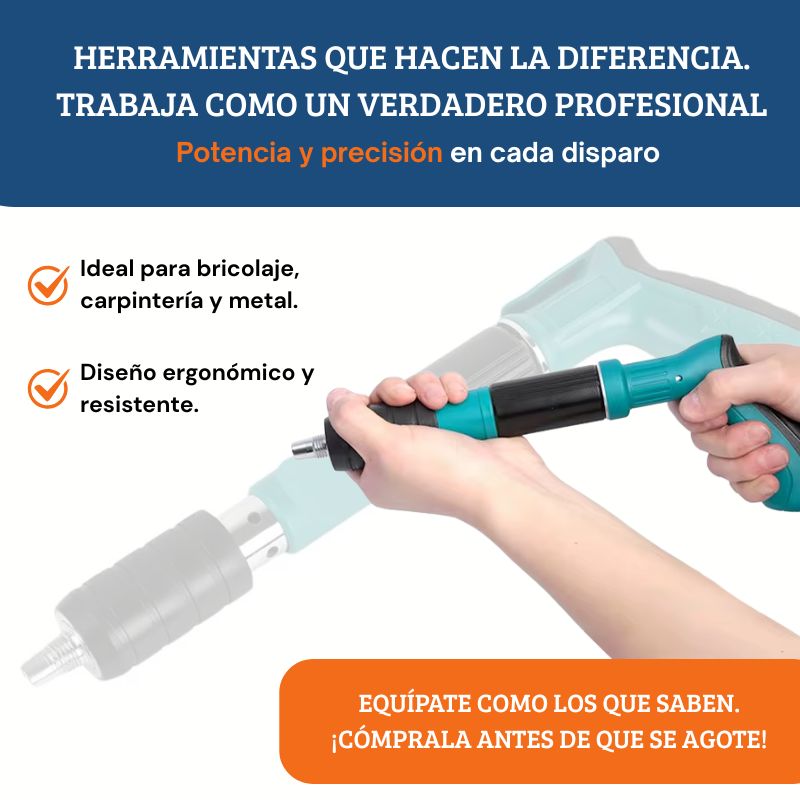 PISTOLA REMACHADORA DE CLAVOS PROFESIONAL