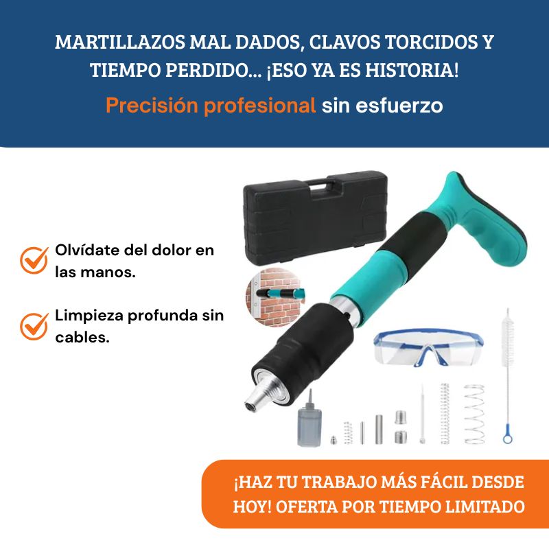 PISTOLA REMACHADORA DE CLAVOS PROFESIONAL