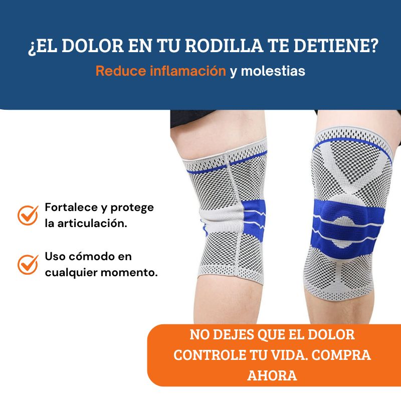 Rodillera ortopédica con soporte