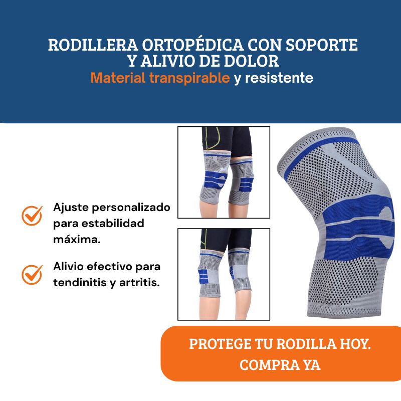 Rodillera ortopédica con soporte