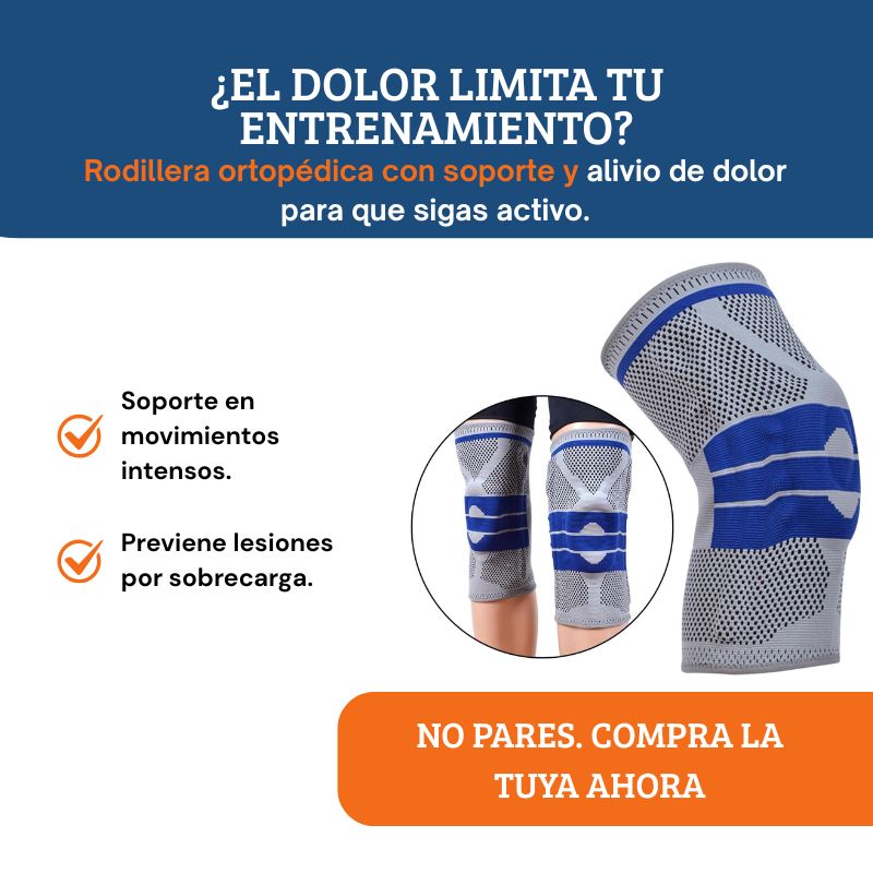 Rodillera ortopédica con soporte