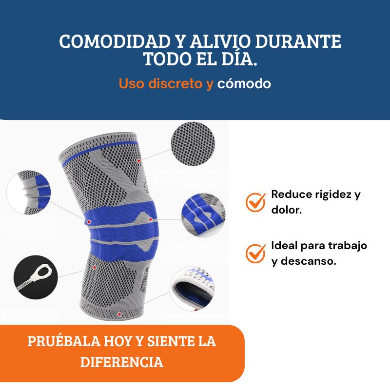 Rodillera ortopédica con soporte