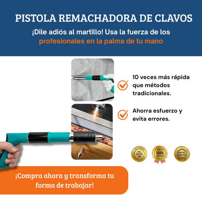 PISTOLA REMACHADORA DE CLAVOS PROFESIONAL