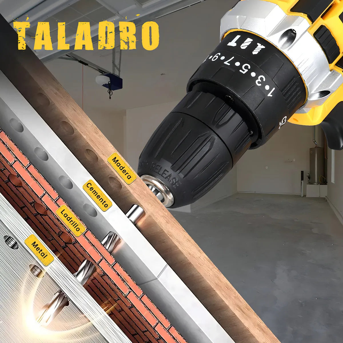 Taladro Percutor Inalámbrico - 21V Percutor