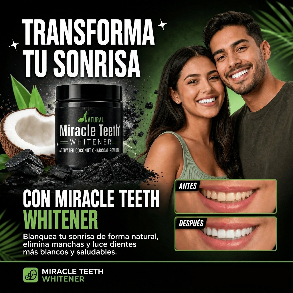 Blanqueador Dental Natural Carbón de Coco