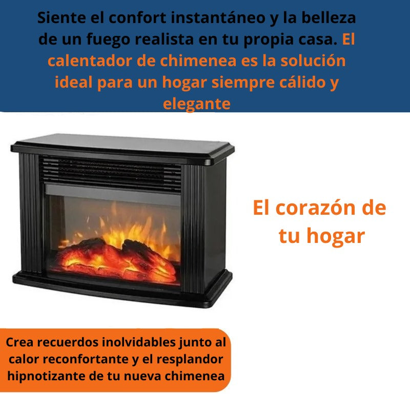 Mini Calentador Eléctrico de Chimenea con Termostato