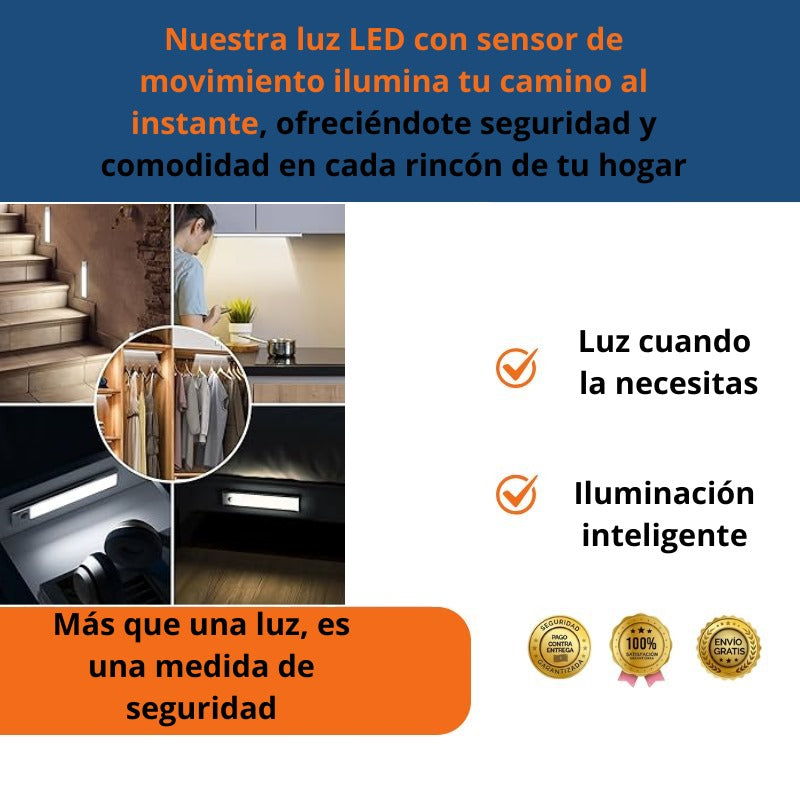 Luz Led con Sensor de Movimiento