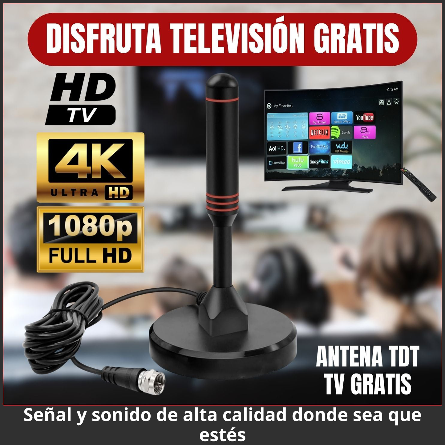 Antena TDT Libre a 4K